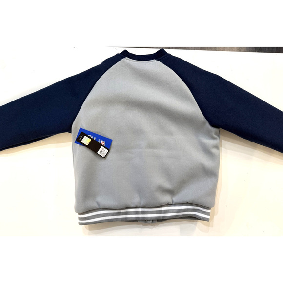 Dallas Cowboys Varsity Jacket Men Large Gray Navy NFL Football Fleece Snap NWT - Picture 10 of 10